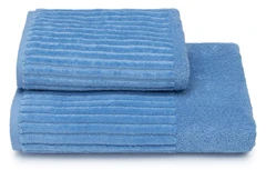 Купить Полотенце Cleanelly Cascata голубой 70х130 см, махра / Народный дискаунтер ЦЕНАЛОМ