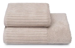 Купить Полотенце Cleanelly Cascata кремовый 70х130 см, махра / Народный дискаунтер ЦЕНАЛОМ