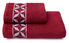 Купить Полотенце Cleanelly Eclettismo красный 50х90 см, махра / Народный дискаунтер ЦЕНАЛОМ