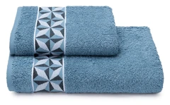 Купить Полотенце Cleanelly Eclettismo серо-голубой 70х130 см, махра / Народный дискаунтер ЦЕНАЛОМ