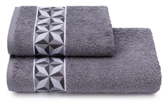 Купить Полотенце Cleanelly Eclettismo темно-серый 70х130 см, махра / Народный дискаунтер ЦЕНАЛОМ