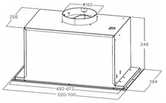 Купить Встраиваемая вытяжка Midea MH60I550GW, белый / Народный дискаунтер ЦЕНАЛОМ