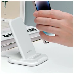 Купить Беспроводное зарядное устройство Deppa Charging Stand 15W, белый / Народный дискаунтер ЦЕНАЛОМ