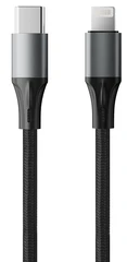 Купить Кабель Accesstyle USB-C - Lightning, 1 м, черный (CL30-F100M) / Народный дискаунтер ЦЕНАЛОМ