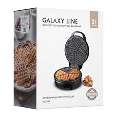 Купить Вафельница GALAXY LINE GL2987, черный / Народный дискаунтер ЦЕНАЛОМ