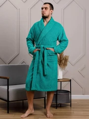 Купить Халат махровый Изумруд, размер: 40-42 / Народный дискаунтер ЦЕНАЛОМ