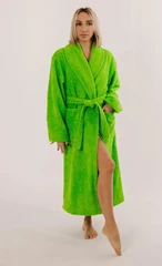 Купить Халат махровый Салатовый, размер: 48-50, с шалевым воротником / Народный дискаунтер ЦЕНАЛОМ