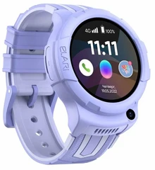 Купить Смарт-часы ELARI Kidphone 4G Wink, лиловый / Народный дискаунтер ЦЕНАЛОМ