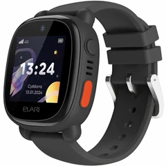 Купить Смарт-часы ELARI Kidphone 4G Lite, черный / Народный дискаунтер ЦЕНАЛОМ