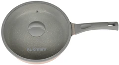 Купить Сковорода Kukmara Stella Cappuccino, 28 см, с крышкой / Народный дискаунтер ЦЕНАЛОМ