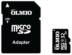 Купить Карта памяти microSDHC OLMIO 32GB + адаптер SD / Народный дискаунтер ЦЕНАЛОМ