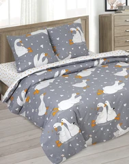 Купить Комплект постельного белья АРТПОСТЕЛЬ Гусиные лапки 2-спальный, поплин, наволочки 70х70 см / Народный дискаунтер ЦЕНАЛОМ