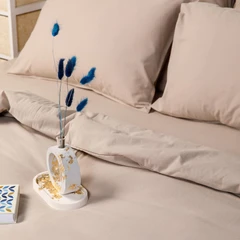 Купить Комплект постельного белья moyё home SILVER CLOUD Евро, перкаль, наволочки 50х70 см - 2 шт, 70х70 см - 2 шт / Народный дискаунтер ЦЕНАЛОМ
