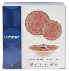 Купить Набор столовый Luminarc Brush Mania Terracotta, 12 предметов / Народный дискаунтер ЦЕНАЛОМ