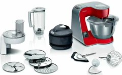 Купить Кухонная машина Bosch MUM5X720, красный/серебристый / Народный дискаунтер ЦЕНАЛОМ