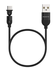 Купить Кабель Maxvi MC-19T USB2.0 Am - Type-C, 1.5 м, черный / Народный дискаунтер ЦЕНАЛОМ