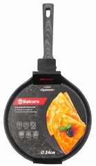 Купить Сковорода блинная Sakura Гранит SA-FB08-24, 24 см / Народный дискаунтер ЦЕНАЛОМ