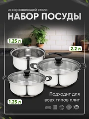 Купить Набор посуды Mallony PROMO, 5 предметов / Народный дискаунтер ЦЕНАЛОМ