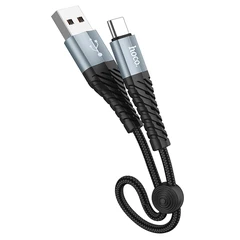 Купить Кабель hoco X38 Cool USB-A 2.0 - USB-C, 0.25 м, 3 А, черный / Народный дискаунтер ЦЕНАЛОМ