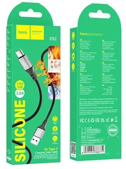 Купить Кабель hoco X92 Honest Silicone USB-A 2.0 - USB-C 3 м, 3 А, черный / Народный дискаунтер ЦЕНАЛОМ