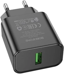 Купить Сетевое зарядное устройство Borofone BA72A, черный / Народный дискаунтер ЦЕНАЛОМ