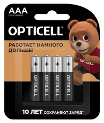 Купить Батарейки AAA Opticell Basic LR03-4BL, 4 шт / Народный дискаунтер ЦЕНАЛОМ