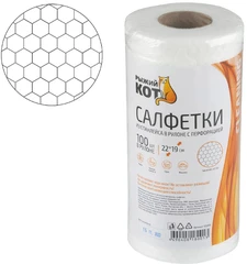 Купить Салфетки в рулоне Рыжий кот 105068, 22х19 см, спанлейс, 100 шт / Народный дискаунтер ЦЕНАЛОМ
