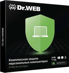 Купить Антивирус Dr.Web Security Space 1 год, 2 ПК (BHW-B-12M-2-A3) / Народный дискаунтер ЦЕНАЛОМ