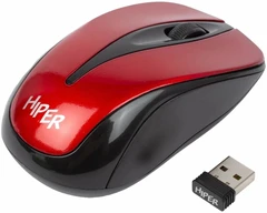 Купить Мышь беспроводная HIPER HOMW-063, красный / Народный дискаунтер ЦЕНАЛОМ