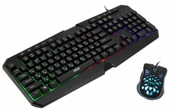 Купить Комплект проводной игровой HIPER HPK-G101 Fever, черный / Народный дискаунтер ЦЕНАЛОМ