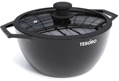 Купить Кастрюля Tesoro Florence Induction Total Dark, 3 л / Народный дискаунтер ЦЕНАЛОМ
