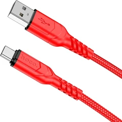 Купить Кабель hoco X59 USB2.0 Am - Type-C 2 м, красный / Народный дискаунтер ЦЕНАЛОМ