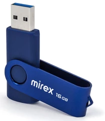 Купить USB-накопитель Mirex Swivel 16 ГБ, USB 2.0, темно-синий / Народный дискаунтер ЦЕНАЛОМ