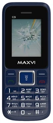 Купить Сотовый телефон Maxvi C3i, синий / Народный дискаунтер ЦЕНАЛОМ