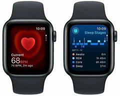 Купить Смарт-часы Apple Watch SE 2024, Midnight/Midnight Band / Народный дискаунтер ЦЕНАЛОМ