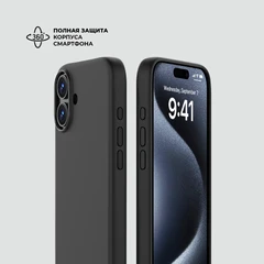 Купить Чехол-накладка Deppa Liquid Silicone Magsafe для Apple iPhone 16, черный / Народный дискаунтер ЦЕНАЛОМ