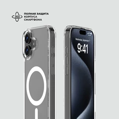Купить Чехол-накладка Deppa Gel Сrystal MagSafe для Apple iPhone 16, прозрачный / Народный дискаунтер ЦЕНАЛОМ