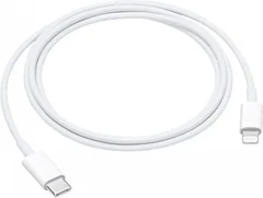 Купить Кабель Apple USB-C - Lightning, 1 м, белый (MM0A3ZM/A) / Народный дискаунтер ЦЕНАЛОМ