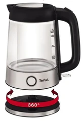 Купить Чайник Tefal Glass Kettle KI750D30, серебро / Народный дискаунтер ЦЕНАЛОМ