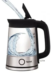 Купить Чайник Tefal Glass Kettle KI750D30, серебро / Народный дискаунтер ЦЕНАЛОМ