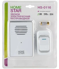 Купить Звонок беспроводной HomeStar HS-0116, белый / Народный дискаунтер ЦЕНАЛОМ
