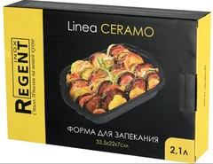 Купить Форма для запекания Regent inox Linea CERAMO, 33.5х22х7 см / Народный дискаунтер ЦЕНАЛОМ
