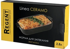 Купить Форма для запекания Regent inox Linea CERAMO, 36х21х6.5 см / Народный дискаунтер ЦЕНАЛОМ
