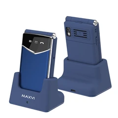 Купить Сотовый телефон Maxvi E11ds, синий/серебристый / Народный дискаунтер ЦЕНАЛОМ
