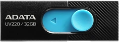 Купить Флеш накопитель Adata UV220 32GB, черный/синий / Народный дискаунтер ЦЕНАЛОМ