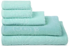 Купить Полотенце Донецкая мануфактура ROMANCE зеленый 40х60 см, махра / Народный дискаунтер ЦЕНАЛОМ