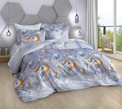 Купить Комплект постельного белья Миланика Молекула 2-спальный, поплин, наволочки 70х70 см / Народный дискаунтер ЦЕНАЛОМ