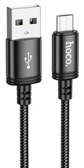 Купить Кабель Hoco X89 USB2.0 Am - microUSB, 1 м, черный / Народный дискаунтер ЦЕНАЛОМ