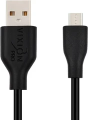 Купить Кабель Vixion PRO VX-02m USB - MicroUSB, 1 м, черный / Народный дискаунтер ЦЕНАЛОМ