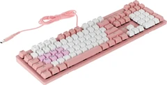 Купить Клавиатура проводная A4Tech Bloody B800 Dual Color, розовый/белый / Народный дискаунтер ЦЕНАЛОМ